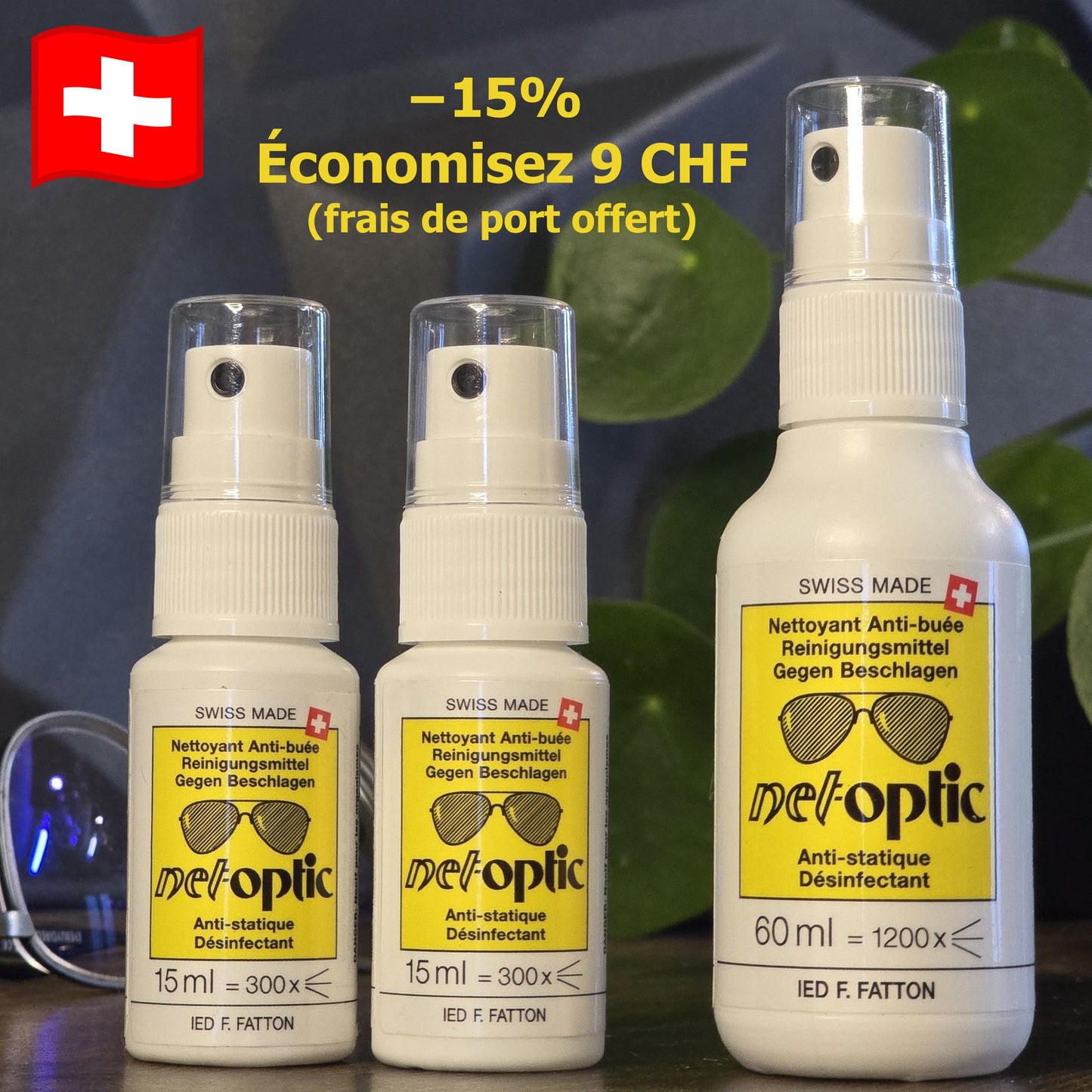 Anti-Buée 4-en-1 Swiss Made